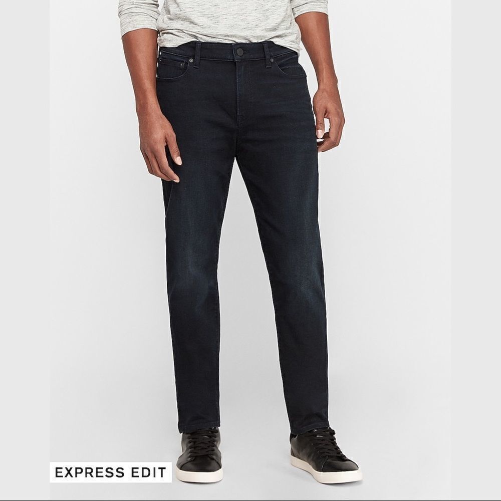 ✨3xHP✨Athletic Tapered DarkWashHyperStretch Jeans✨